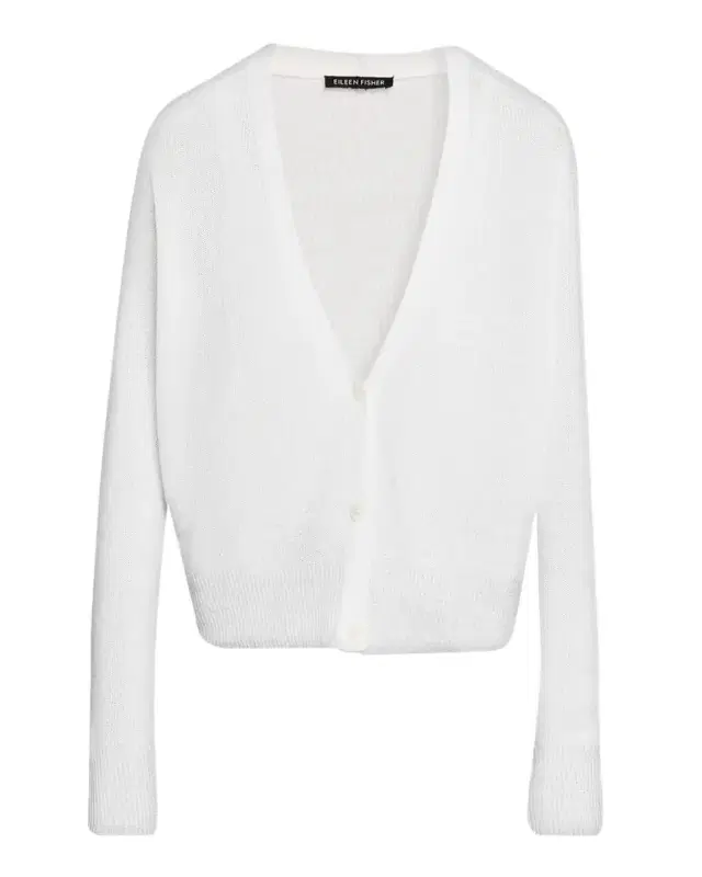 Eileen Fisher Organic Linen-Cotton Knit Cardigan