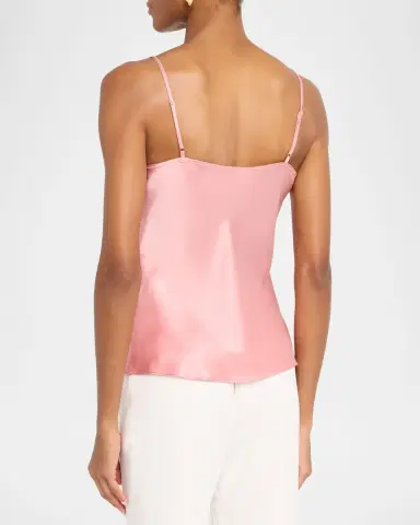 Veronica Beard Toby V-Neck Satin Top | Thumbnail 3