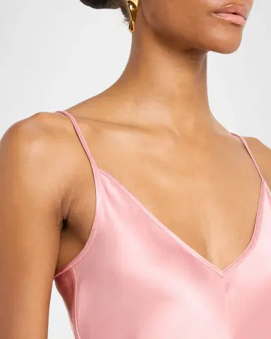 Veronica Beard Toby V-Neck Satin Top | Thumbnail 5