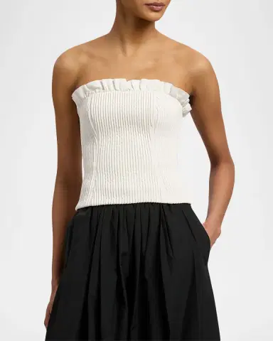 Ralph Lauren Collection Fisher Lambskin Bustier | Thumbnail 4 Ralph Lauren Collection Fisher Lambskin Bustier | Thumbnail 4
