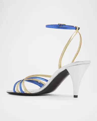 Versace 80mm Medusa Metallic Laminated Leather Sandals | Thumbnail 4 Versace 80mm Medusa Metallic Laminated Leather Sandals | Thumbnail 4