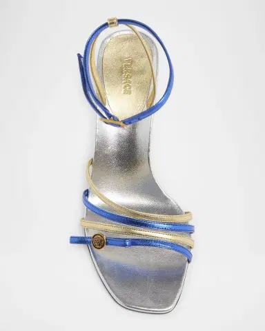 Versace 80mm Medusa Metallic Laminated Leather Sandals | Thumbnail 6 Versace 80mm Medusa Metallic Laminated Leather Sandals | Thumbnail 6