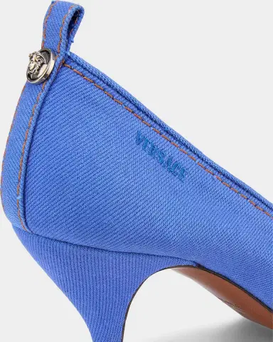 Versace 65mm Canvas Pointed-Toe Pumps | Thumbnail 3 Versace 65mm Canvas Pointed-Toe Pumps | Thumbnail 3