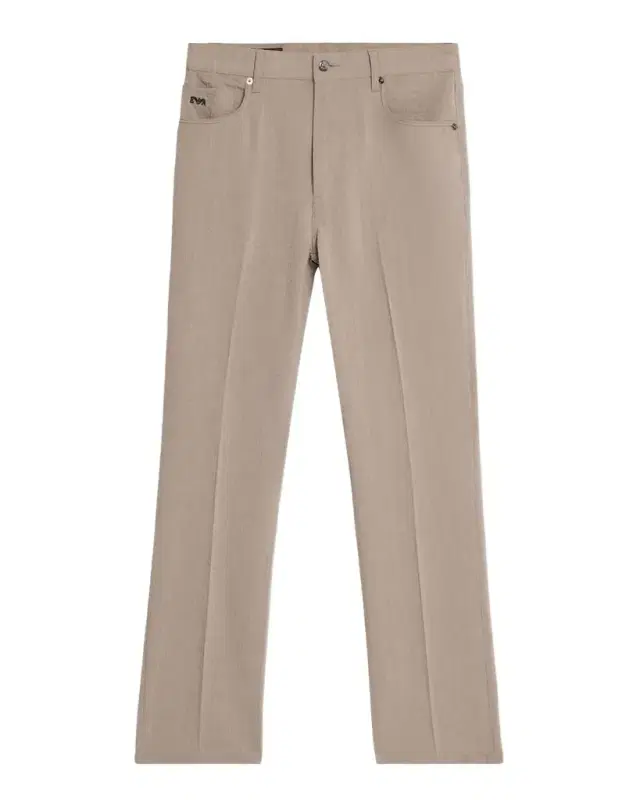 Emporio Armani Seersucker Mid-Rise Straight-Leg Pants