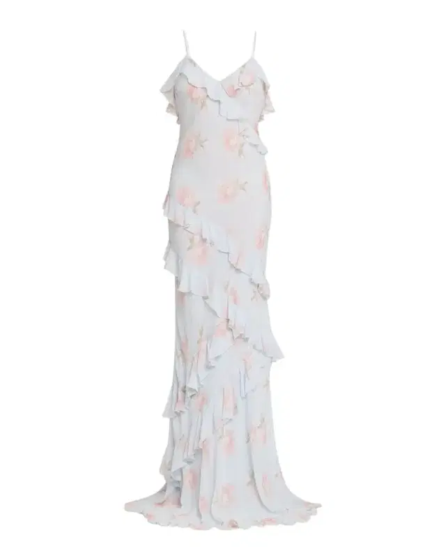 Rialto Asymmetric Ruffle Maxi Dress