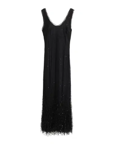 SIMKHAI Irisa Beaded Fringe Lace Midi Dress | Thumbnail 1