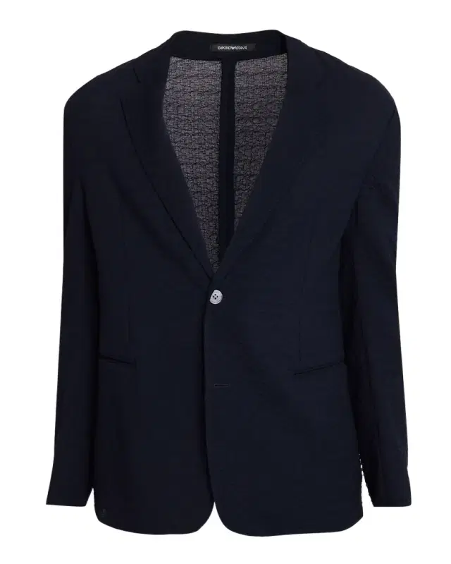 Emporio Armani Men's Chevron Jacquard Knit Blazer