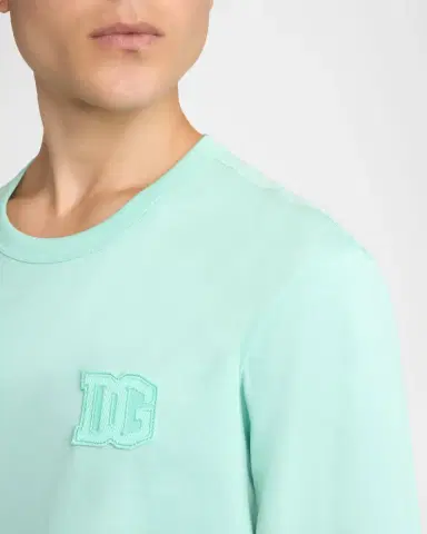 Dolce & Gabbana Men's Cotton DG-Patch Crewneck T-Shirt | Thumbnail 5 Dolce & Gabbana Men's Cotton DG-Patch Crewneck T-Shirt | Thumbnail 5
