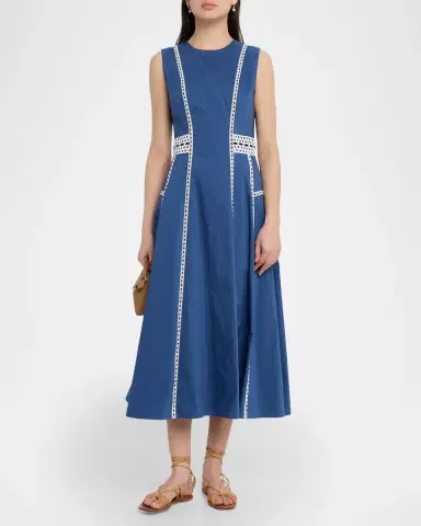 Tanya Taylor Sloane Embroidered Midi Dress | Thumbnail 2
