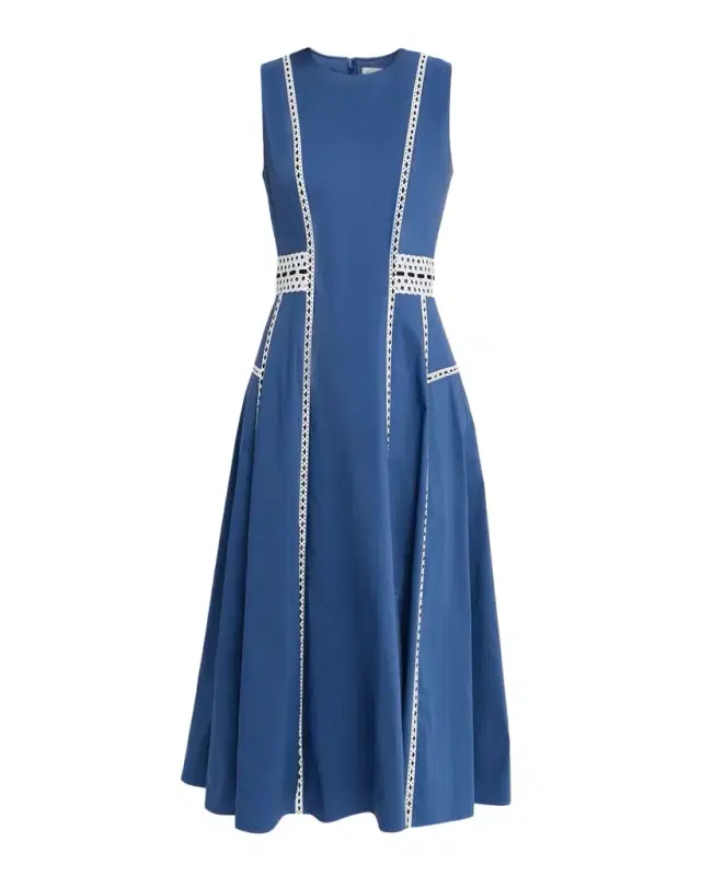 Sloane Embroidered Midi Dress