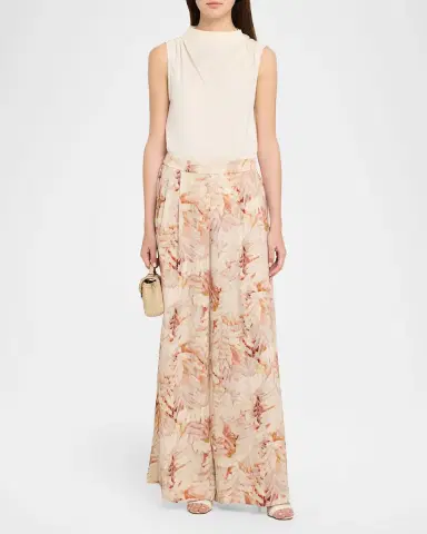 Ungaro Leighton Floral-Print Hammered Satin Pants | Thumbnail 2