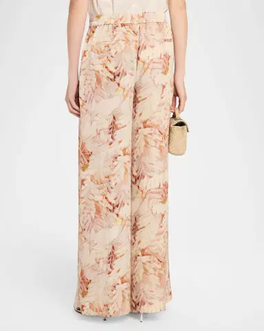 Ungaro Leighton Floral-Print Hammered Satin Pants | Thumbnail 3