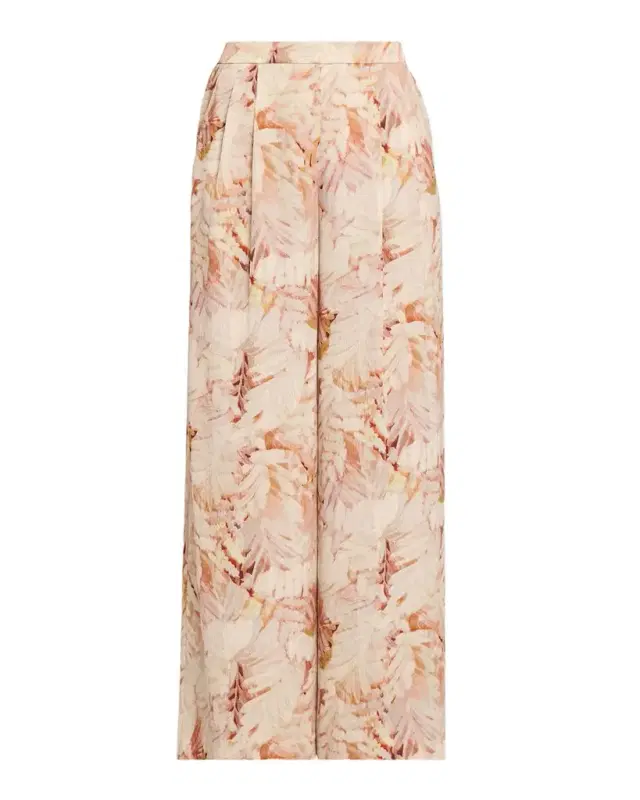 Ungaro Leighton Floral-Print Hammered Satin Pants