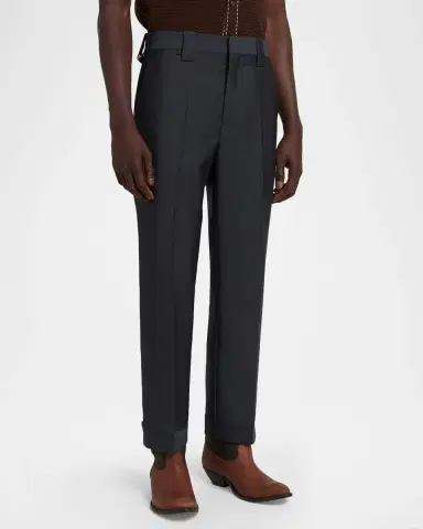 Versace Men's Straight-Leg Formal Pants | Thumbnail 4