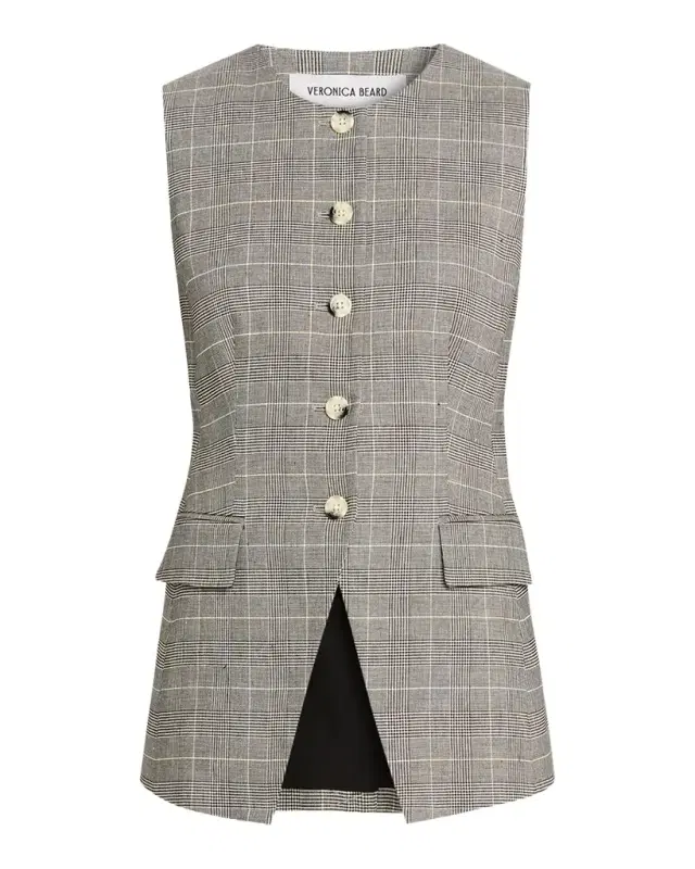 Lois Tailored Plaid Vest