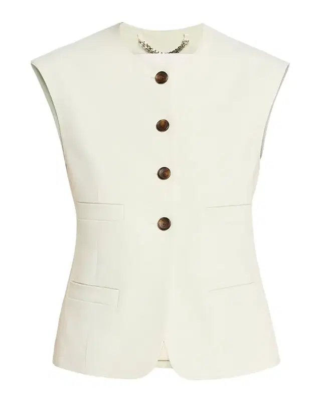 Georgie Linen-Blend Vest