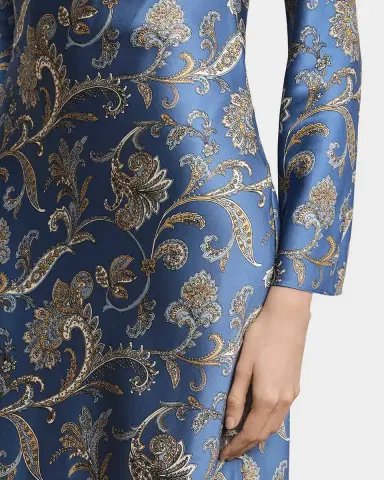 Veronica Beard Ember Long-Sleeve Silk-Blend Dress | Thumbnail 5