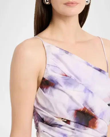A.L.C. Juno Asymmetric Floral Midi Dress | Thumbnail 5