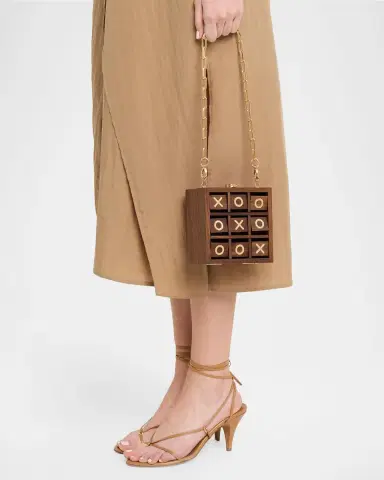 Cult Gaia Tic Tac Toe Wood Clutch Bag | Thumbnail 2 Cult Gaia Tic Tac Toe Wood Clutch Bag | Thumbnail 2