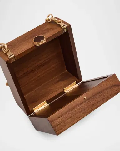 Cult Gaia Tic Tac Toe Wood Clutch Bag | Thumbnail 4 Cult Gaia Tic Tac Toe Wood Clutch Bag | Thumbnail 4