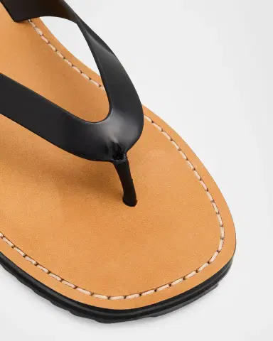 The Row City Leather Flat Thong Sandals | Thumbnail 5 The Row City Leather Flat Thong Sandals | Thumbnail 5