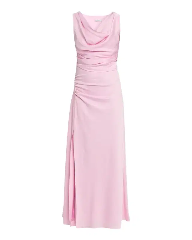 Melaney Sleeveless Cowl-Neck Satin Maxi Dress