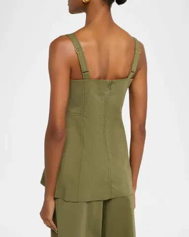Veronica Beard Kariselle Sleeveless Square-Neck Top | Thumbnail 3 Veronica Beard Kariselle Sleeveless Square-Neck Top | Thumbnail 3