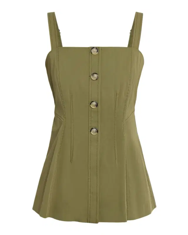 Kariselle Sleeveless Square-Neck Top