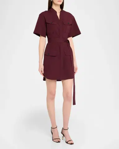 A.L.C. Quinn Short-Sleeve Twill Shirtdress | Thumbnail 4 A.L.C. Quinn Short-Sleeve Twill Shirtdress | Thumbnail 4