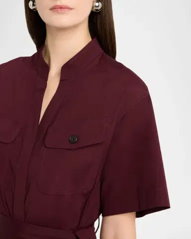A.L.C. Quinn Short-Sleeve Twill Shirtdress | Thumbnail 5 A.L.C. Quinn Short-Sleeve Twill Shirtdress | Thumbnail 5