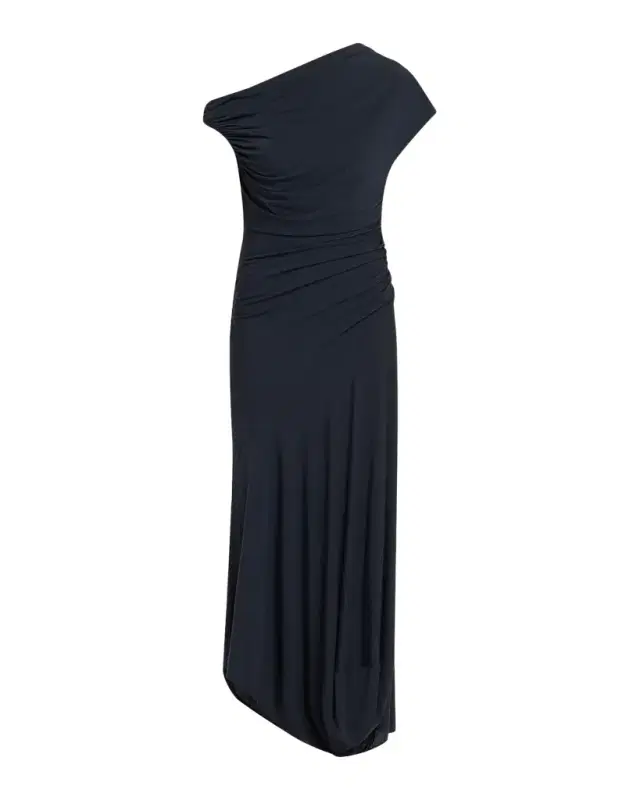 A.L.C. Halle Ruched Asymmetric Jersey Dress