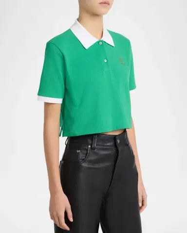 Versace Pique Polo with Medusa Embroidery | Thumbnail 4 Versace Pique Polo with Medusa Embroidery | Thumbnail 4