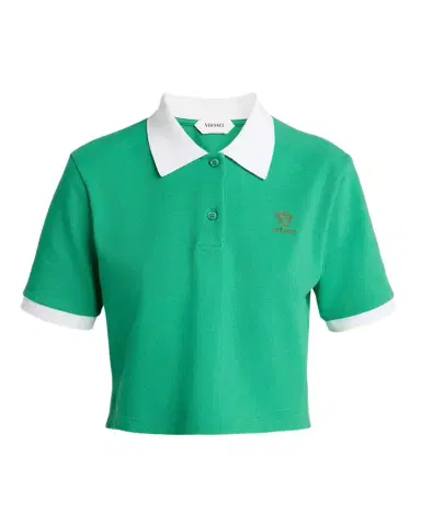 Versace Pique Polo with Medusa Embroidery | Thumbnail 1 Versace Pique Polo with Medusa Embroidery | Thumbnail 1