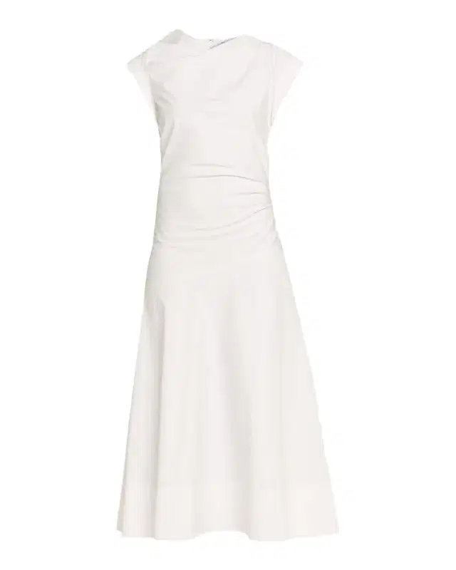 Lisette Drop-Waist Stretch Cotton Midi Dress