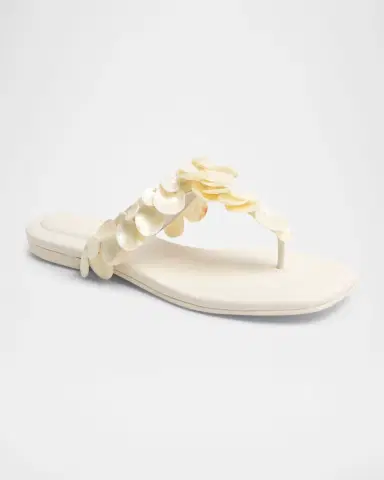 Simkhai Elin Shell Leather Thong Sandals | Thumbnail 2