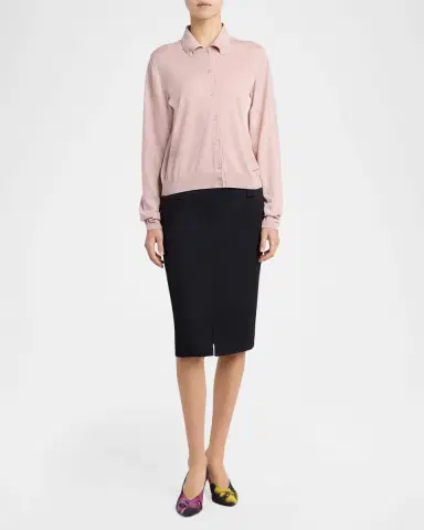 Versace Virgin Wool Knit Cardigan | Thumbnail 2 Versace Virgin Wool Knit Cardigan | Thumbnail 2