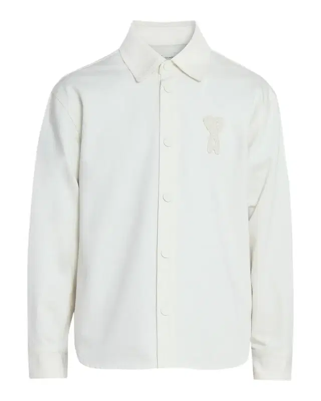 Men 's Crochet Ami De Coeur White Denim Overshirt