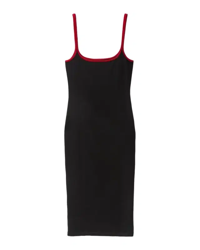 Versace Sleeveless Contrast-Trim Midi Dress
