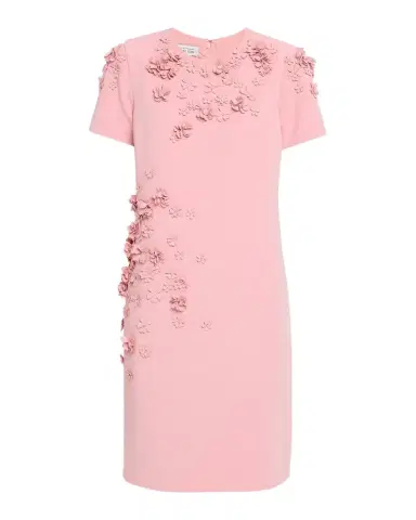 Rickie Freeman for Teri Jon Floral Applique Crepe Dress | Thumbnail 1