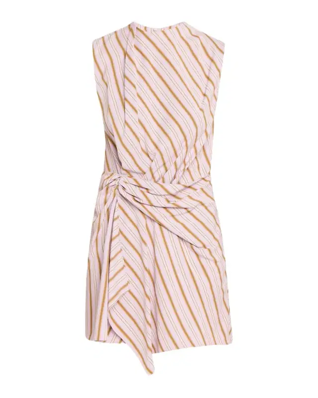 Dion Stripe Draped Mini Dress
