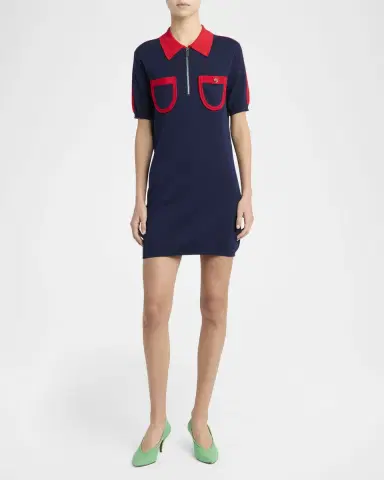 Versace Bicolor Knit Mini Dress | Thumbnail 2 Versace Bicolor Knit Mini Dress | Thumbnail 2
