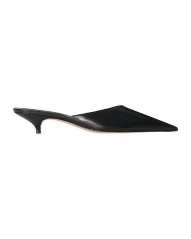 The Row Liisa Leather Kitten-Heel Mules | Thumbnail 1 The Row Liisa Leather Kitten-Heel Mules | Thumbnail 1