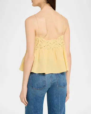 Ulla Johnson Rosie Embroidered Silk Top | Thumbnail 3 Ulla Johnson Rosie Embroidered Silk Top | Thumbnail 3