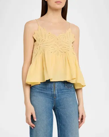 Ulla Johnson Rosie Embroidered Silk Top | Thumbnail 4 Ulla Johnson Rosie Embroidered Silk Top | Thumbnail 4