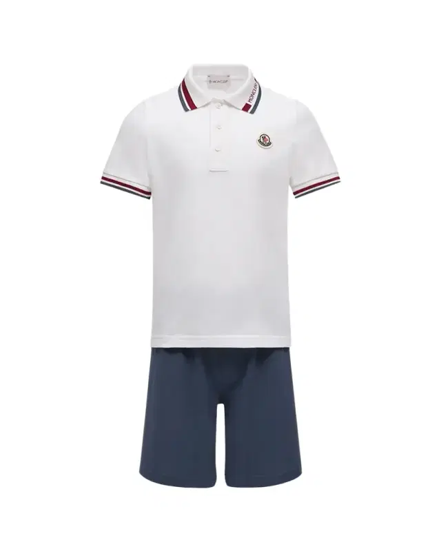 Moncler Boy 's Stretch Cotton Pique Polo and Shorts Set, Size -10
