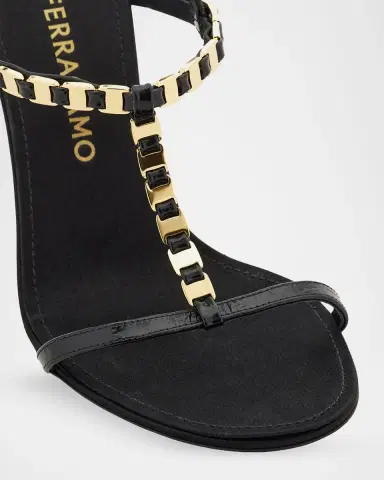 Ferragamo 95mm Estea Gancini Leather Sandals | Thumbnail 4 Ferragamo 95mm Estea Gancini Leather Sandals | Thumbnail 4