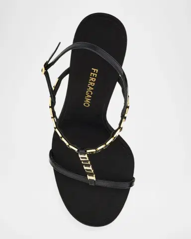 Ferragamo 95mm Estea Gancini Leather Sandals | Thumbnail 5 Ferragamo 95mm Estea Gancini Leather Sandals | Thumbnail 5