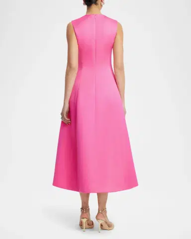 LEO LIN Cleo Sleeveless Floral Applique Midi Dress | Thumbnail 3