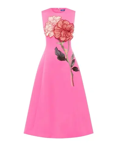 LEO LIN Cleo Sleeveless Floral Applique Midi Dress | Thumbnail 1