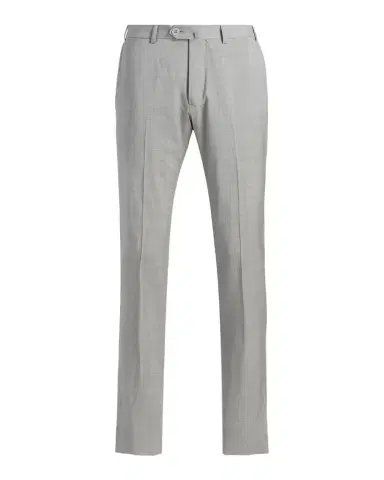 Emporio Armani Men's Wool Sharkskin Flat-Front Trousers | Thumbnail 1 Emporio Armani Men's Wool Sharkskin Flat-Front Trousers | Thumbnail 1